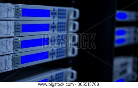 Closed Data Center Internet Service Provider. Cable And Switching Connections. High Speed Internet. 