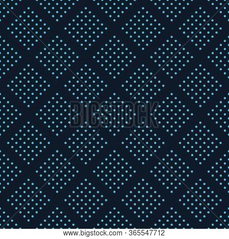Vector Seamless Square Rhombus Dots Pattern Background. Modern Stylish Texture. Repeating Geometric 