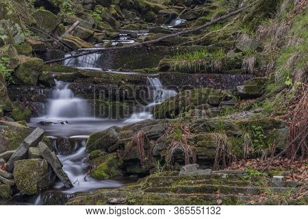 Lomna River In Trojanovice Village In Spring Nice Morning