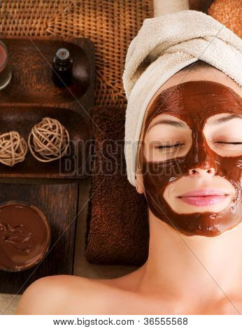 Spa chokolade Mask.Facial Spa. Chokolade behandlinger. Skønhed Spa Salon
