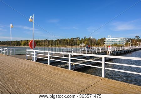 Jurata, Poland - May 09, 2020:jurata Pier, A Very Popular Tourist Destination In Northern Poland.