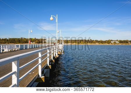 Jurata, Poland - May 09, 2020:jurata Pier, A Very Popular Tourist Destination In Northern Poland.