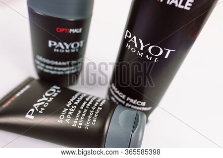 Payot Brand Care Products. Copy Space. Close Up.