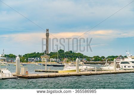Provincetown Marina And Pilgrim Monument, Provincetown Ma Us
