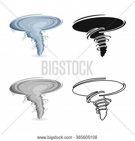 Vector Illustration Of Tornado And Wind Logo. Web Element Of Tornado And Hurricane Vector Icon For S