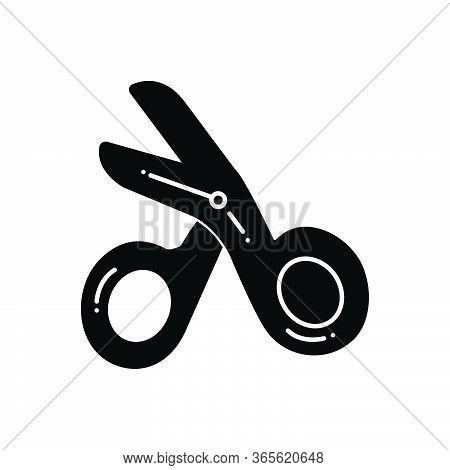 Black Solid Icon For Bandoge-scissore Shears  Cut Scissore Clippers