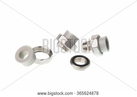 Small Plastic Ppr Elbow Fitting For Water Pipes, Isolated On White Background