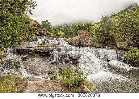 View Of The Cascades In The Mahai River After Heavy Rains
