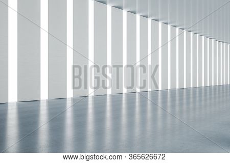 Gallery Hall Interior With Columns
