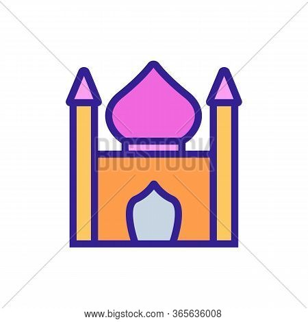 Religious Synagogue Icon Vector. Religious Synagogue Sign. Color Symbol Illustration