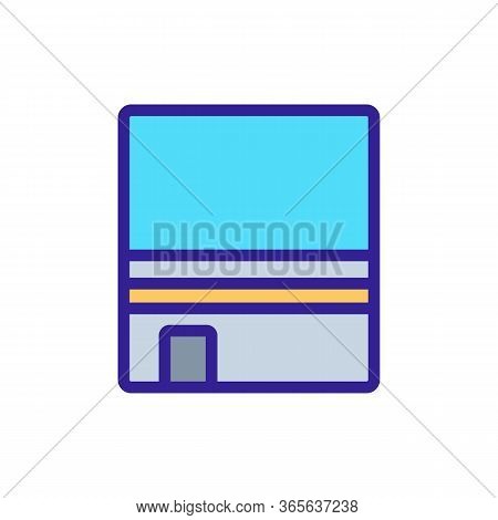 Cubic Stone Kaaba Top View Icon Vector. Cubic Stone Kaaba Top View Sign. Color Symbol Illustration