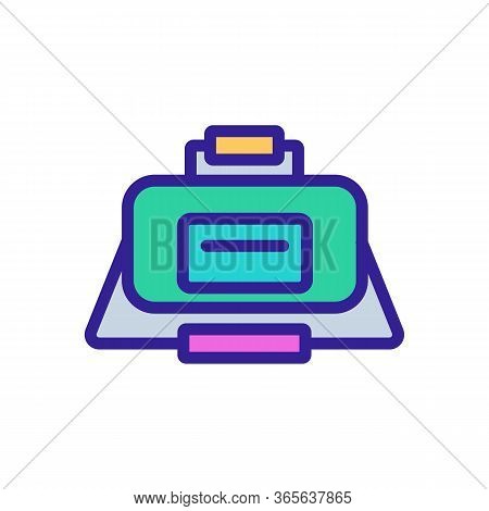 Sports Bag With Two Handles Of Different Lengths Icon Vector. Sports Bag With Two Handles Of Differe