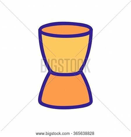 Measuring Cup Or Jigger Icon Vector. Measuring Cup Or Jigger Sign. Color Symbol Illustration