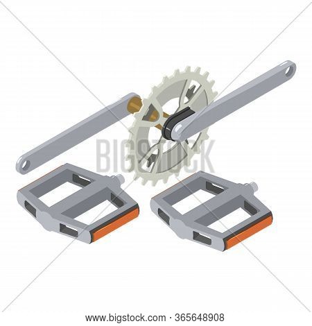 Bicycle Crankset Icon. Isometric Illustration Of Bicycle Crankset Vector Icon For Web