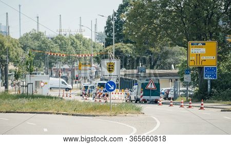 Kehl, Germany - May 9, 2020: Baden Wurtemberg Street Sign Of The German Land At The Entrance From Ge