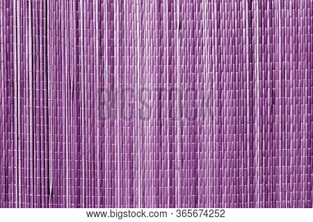 Straw Mat Texture In Purple Tone. Abstract Architectural Background And Texture For Design.