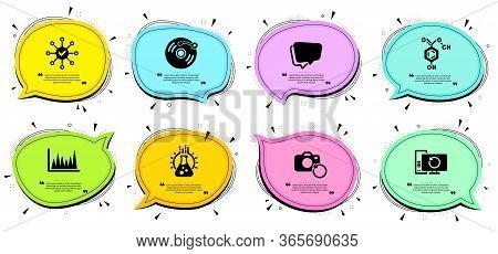 Recovery Photo, Speech Bubble And Recovery Computer Signs. Chat Bubbles With Quotes. Vinyl Record, S