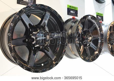Pasay, Ph - Nov 30 - Monsterims Offroad Wheels At Manila Auto Salon Car Show On November 30, 2018 In
