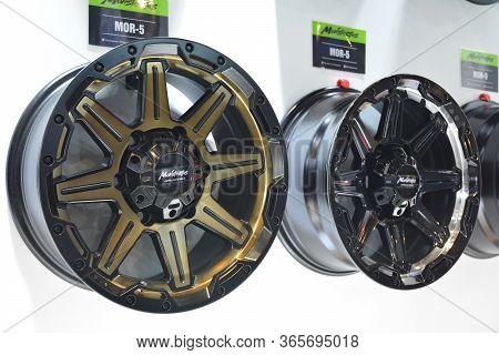Pasay, Ph - Nov 30 - Monsterims Offroad Wheels At Manila Auto Salon Car Show On November 30, 2018 In