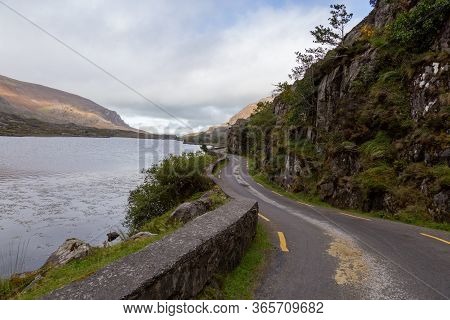 A Road Beside A Lake In The Gap Of Dunloe