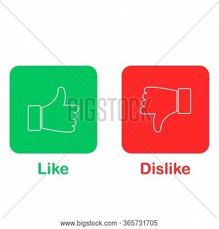 Thumb Up And Down Red And Green Icons