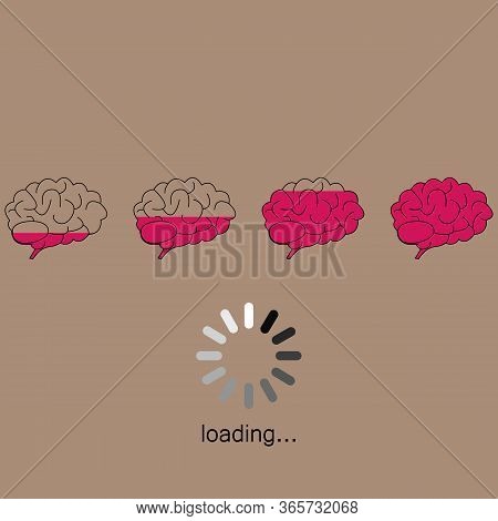Brain Loading Icon - Pink Marrow - Wisdom