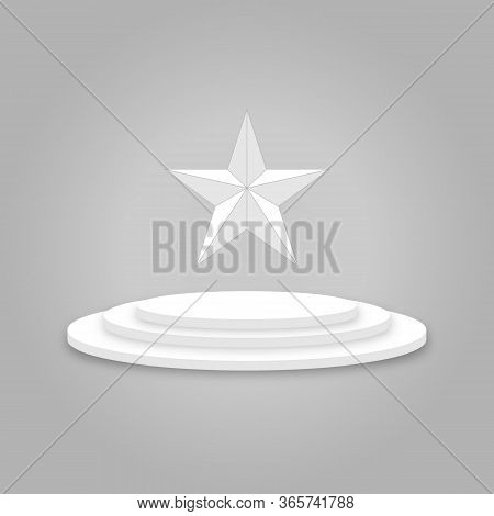 Prize Icon - Victory Illustration - Star On The Pedestal