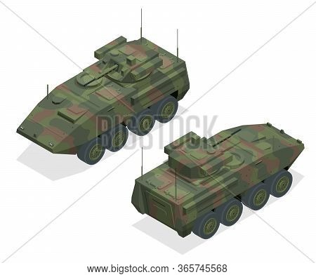 An Armoured Personnel Carrier Apc , Broad Type Of Armoured, Military Vehicles Designed To Transport 