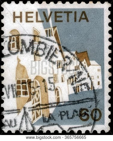 Saint Petersburg, Russia - May 05, 2020: Postage Stamp Issued In The Switzerland With The Image Of T