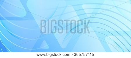 Blue Gradient Background. 3d Flow Lines Poster. Curve Business Movement. Light Dynamic Illustration.