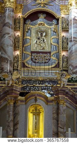 Aglona, Latvia - May 3 , 2020: Majestic Aglona Cathedral One Of The Most Important Catholic Spiritua