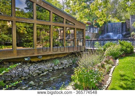A Water Falls Pass Through The Ancaster Mill, Ancaster.