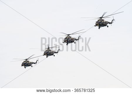 Russia, Khabarovsk - May 9, 2020: Parade In Honor Of Victory. Military Air Parade In Honor Of Victor