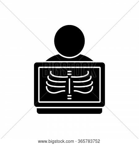 Black Solid Icon For Radiology Diagnostic X-ray Radiologist Health-care