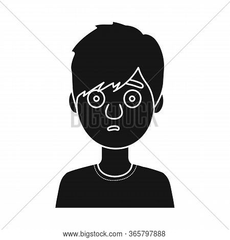 Vector Illustration Of Guy And Surprised Icon. Set Of Guy And Emotion Vector Icon For Stock.