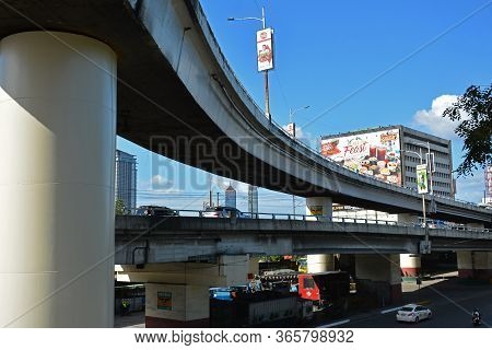 Quezon City, Ph - Dec 8 - Fly Over Bridge At Edsa On December 8, 2018 In Quezon City, Philippines. E