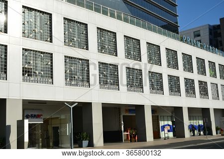 Pasay, Ph - Dec. 8 - Prism Plaza At Two Ecom Center Building Facade On December 8, 2018 In Pasay, Ph
