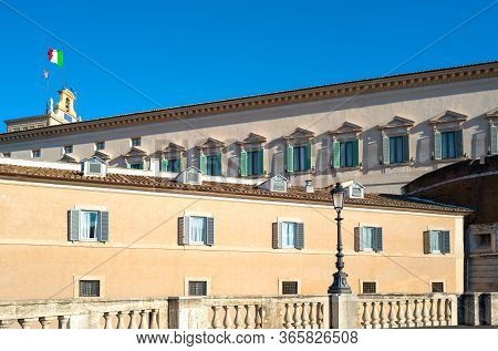 Italy, Rome, Side Wiew Of The Quirinale  Palace