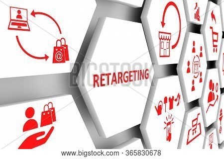 Retargeting Concept Cell Background 3d Render Illustration