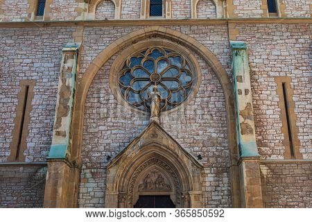 Detail Of The Sacred Heart Cathedral (katedrala Srca Isusova), A Catholic Church In Sarajevo Commonl