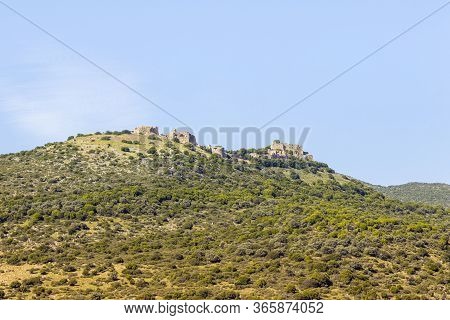 Remains Of The Nimrod Fortress Located In The Upper Galilee In Northern Israel On The Border With Le