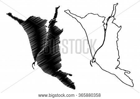 Sochi City (russian Federation, Russia, Krasnodar Krai) Map Vector Illustration, Scribble Sketch Cit
