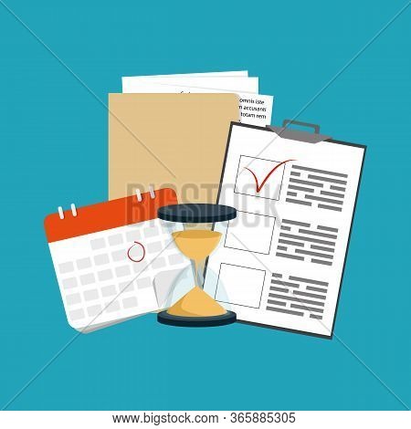Business Service Concept. Vector Illustration. Contract Terms And Conditions Icon.