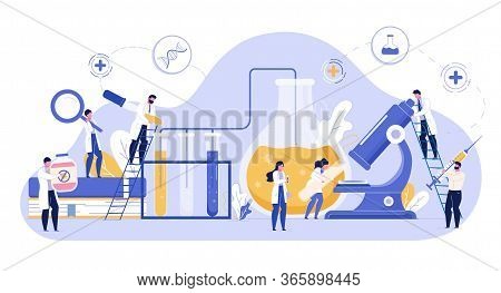Medical Chemical, Pharmacy, Biological Laboratory Vaccine Development Genetic Dna Testing. Scientifi