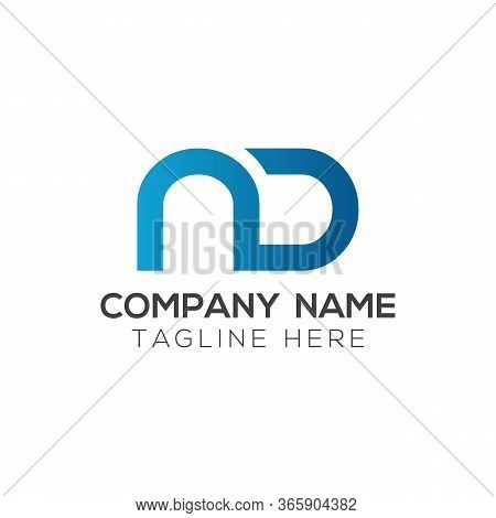 Initial Letter Nd Logo Design Vector Template. Creative Abstract Nd Letter Logo Design