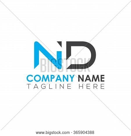 Initial Letter Nd Logo Design Vector Template. Creative Abstract Nd Letter Logo Design