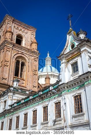 Cathedral Of La Inmaculada Concepción, In Downtown Cuenca, Unesco World Heritage Site, Ecuador, On A