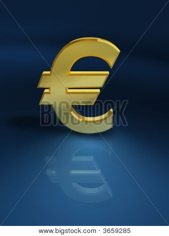 Золотой знак евро