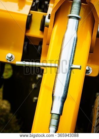 High Strength Steel Turnbuckle, Stretching Screw Or Bottlescrew In Machine. Machinery Industrial Det