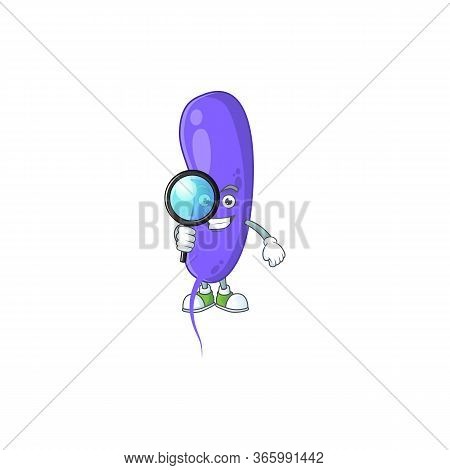 Cartoon Drawing Concept Of Cholerae Working As A Private Detective